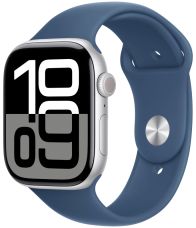 Умные часы Apple Watch Series 10 46 мм, M/L 140-245 мм, Aluminium Case GPS+Cellular, Sport Band, Silver